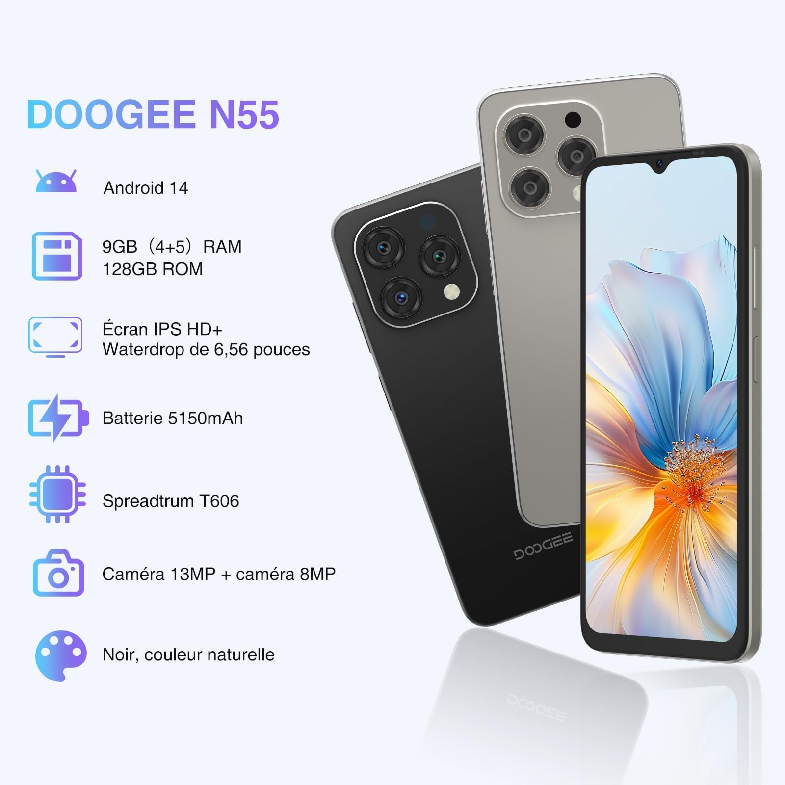 DOOGEE PHONE N55 : Amazon.com.be: Electronics